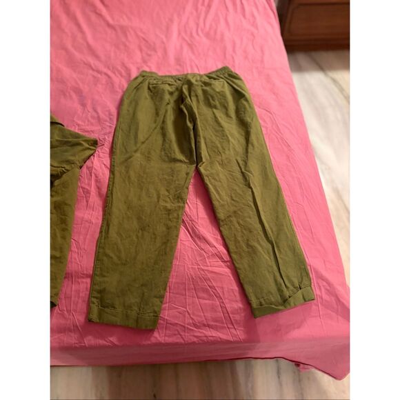 Benetton Olive Green Safari Suit Set, size Petite Medium - Picture 7 of 10